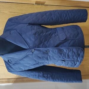 Brooks brothers quilted jacket navy blue euc